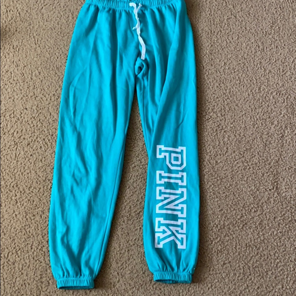 Turquoise sweatpants